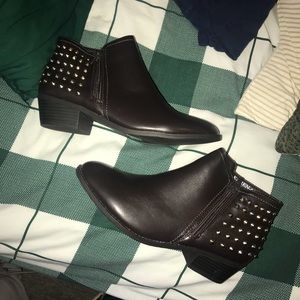 Maroon studded boots never worn